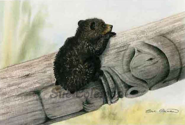 Bear Cub & Pole